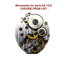 mouvement / watch movement AS 1012 - CHOOSE FROM LIST - (for parts), używany na sprzedaż  Wysyłka do Poland