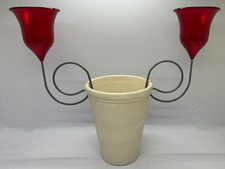 Blumentopf kerzenhalter beige gebraucht kaufen  Celle