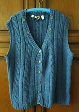 Damenstrickweste blau knopfver gebraucht kaufen  Nürnberg