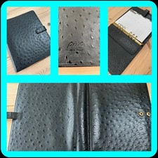 ORGANIZADOR PMS-BEZERRO AVESTRUZ PRETO-FILOFAX TAMANHO PESSOAL ANÉIS DE OURO-BELEZA RARA, usado comprar usado ORGANIZADOR PMS-BEZERRO AVESTRUZ PRETO-FILOFAX TAMANHO PESSOAL ANÉIS DE OURO-BELEZA RARA, usado comprar usado  Enviando para Brazil