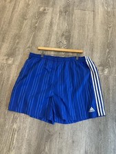 Usado, Shorts de futebol Adidas vintage anos 90 azul sedoso nylon Y2K masculino tamanho XL comprar usado  Enviando para Brazil