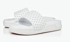 Usado, Sandália Christian Louboutin Pool Donna Branca Plataforma Spike Tamanho 9.5 EUA ITÁLIA  comprar usado  Enviando para Brazil