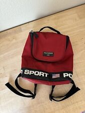 Mochila pequena vintage anos 90 polo esporte Ralph Lauren náilon vermelho 9L X 4W X 10H comprar usado  Enviando para Brazil