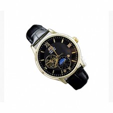 Relógio de pulso masculino Orient semi esqueleto automático mostrador preto caixa dourada comprar usado  Enviando para Brazil