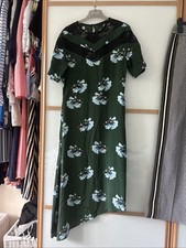 Green floral silk for sale  LONDON