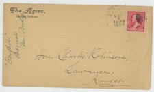  Mr Fancy Cancel Sc 220 The Agora Salina Kansas 1892 Cvr #1097 comprar usado  Enviando para Brazil