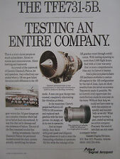 6/1992 PUB ALLIED SIGNAL AEROSPACE GARRETT TFE731-5B DASSAULT FALCON 900B AD comprar usado  Enviando para Brazil