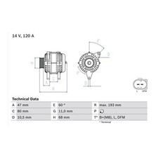 Cashback bosch alternator for sale  BIRMINGHAM