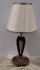 Abajur de mesa vintage dinamarquês de teca com abajur original formato de harpa moderno meados do século comprar usado  Enviando para Brazil