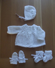 Hand knitted white for sale  TONBRIDGE