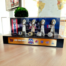 Vitrine New York Giants coleção 100º aniversário base e troféu e anéis comprar usado  Enviando para Brazil