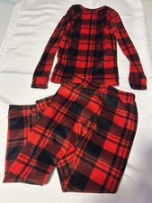 Pijama xadrez Buffalo infantil tamanho 6 lã macia vermelho preto conjunto com 2 peças férias, usado comprar usado  Enviando para Brazil