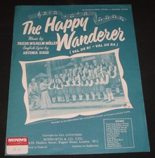 CORO INFANTIL OBERNKIRCHEN HAPPY WANDERER Val Der Ri Val De Ra FOLHA DE MÚSICA comprar usado  Enviando para Brazil