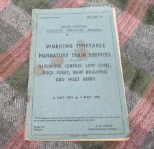 Railway working timetable. for sale  BIRKENHEAD