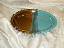 Prato oval de cerâmica feito à mão Neher Clay in Motion na maré oceânica assinado comprar usado  Enviando para Brazil