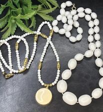 Vintage white beaded for sale  Reading