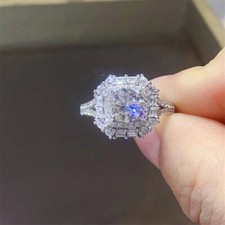 Moissanite cluster engagement for sale  Perth Amboy