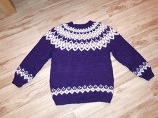 Islandpullover alafoss lila gebraucht kaufen  Paderborn