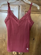Camiseta Regata Abercrombie & Fitch Acabamento em Renda Logotipo Alce Tamanho Pequeno comprar usado  Enviando para Brazil