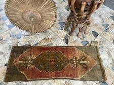 Tapete Vintage Atado à Mão | Tapete Pequeno Turco Antigo Anos 1980 para Fazenda Tribal de Lã comprar usado  Enviando para Brazil