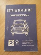 Betriebsanleitung trabant 601 gebraucht kaufen  Pegau