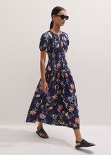 Vestido maxi ME-EM estampa floral jardim smocked, azul verdadeiro multi (Reino Unido 12/novo sem etiquetas), usado comprar usado  Enviando para Brazil