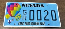 Placa de licença Nevada Great Reno Balloon Race 3+ anos baixa # 20 comprar usado  Enviando para Brazil