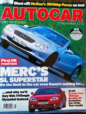 Autocar magazine nov for sale  WATERLOOVILLE