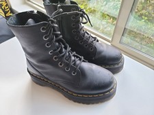 Usado, Bota Dr Martens Jadon III Plataformas de Couro Pisa Preta Fresada Tamanho 7 Uso Leve comprar usado  Enviando para Brazil