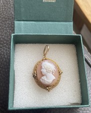 Vintage pink cameo for sale  IPSWICH