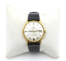 Relógio de pulso Omega Seamaster Geneve 166037 caixa ouro 18k mostrador prata #WB2713-2 comprar usado  Enviando para Brazil