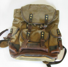 Mochila de lona retrô militar impermeável ol cera grande capacidade comprar usado  Enviando para Brazil