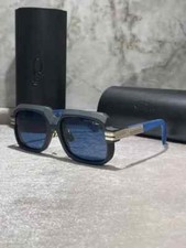 Usado, Óculos de sol Cazal Legends 607 azul fosco prata quadrado ousado óculos da moda comprar usado  Enviando para Brazil