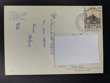 Cartolina francobolli isolato usato  Italia