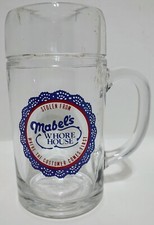 Caneca de vidro pesada vintage roubada da casa da prostituta de Mabel 34 oz 1 litro colecionável comprar usado  Enviando para Brazil