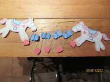 Wooden pink horses for sale  TONBRIDGE