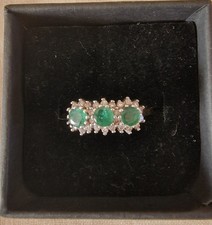 Emerald diamond 9ct for sale  DUMFRIES