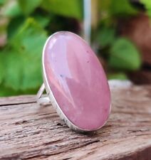 Lindo anel feito à mão de prata esterlina 925 pedra preciosa quartzo rosa todos os tamanhos comprar usado  Enviando para Brazil
