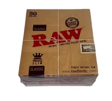 Papel laminado fino RAW clássico tamanho King natural não refinado 110mm x 44mm 50 caixa comprar usado  Enviando para Brazil