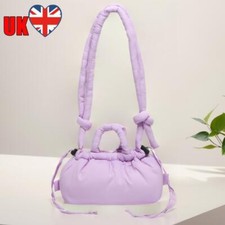 Bolsa de ombro feminina Candy Color acolchoada de algodão tiracolo (roxa) comprar usado  Enviando para Brazil