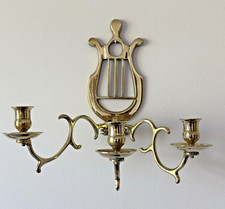 Vintage brass lyre for sale  Cary