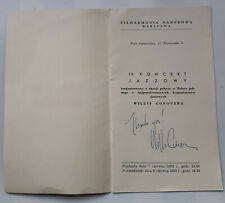  JAZZ W FILHARMONII NARODOWEJ 1959  - Autograf Willisa CONOWERA Polish Jazz RARE na sprzedaż  PL