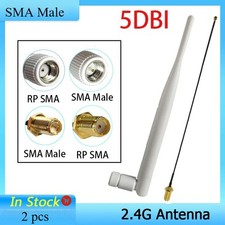 Antena SMA 2.4Ghz para Wifi 5dbi SMA conector macho branco 2.4ghz antena roteadora comprar usado  Enviando para Brazil