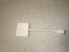 Cabo de áudio Belkin MFi certificado Lightning para 3,5 mm + divisor carregador de áudio comprar usado  Enviando para Brazil