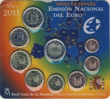 Spanien kursmünzensatz 2011 gebraucht kaufen  München