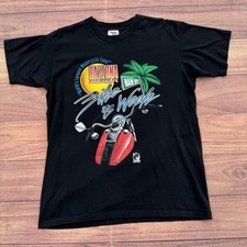 Camiseta Daytona Beach Bike Week Vintage 1995 Algodão Preto EUA Tennessee River Ouro G comprar usado  Enviando para Brazil