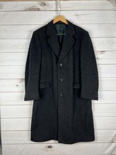 Sobretudo masculino Nino Cerruti Rue Royale 44 cinza carvão forrado com três botões longo, usado comprar usado  Enviando para Brazil