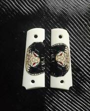 Colt 1911 Grips Custom COBRA Clones Olhos Vermelhos Tamanho Completo Kimber Resina Branca Melhor comprar usado  Enviando para Brazil