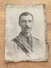 Foto de retrato da era da Primeira Guerra Mundial oficial do exército nomeado 14x10cm comprar usado  Enviando para Brazil