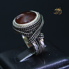 Luxo redondo anel de ágata iemenita prata 980 feito à mão Al-Waleef tamanho 8 comprar usado Luxo redondo anel de ágata iemenita prata 980 feito à mão Al-Waleef tamanho 8 comprar usado  Enviando para Brazil